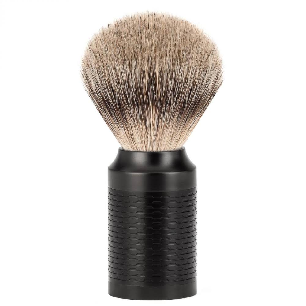 Black Stainless Steel 3-Piece Silvertip Badger Safety Razor Shaving Set F2905