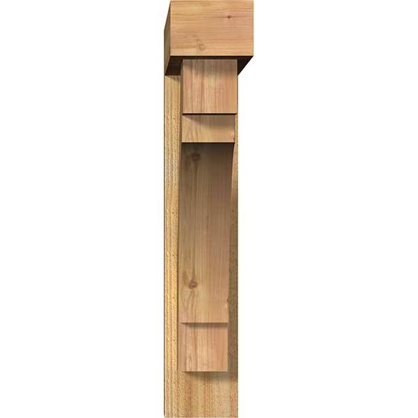 6x22W x 28x22D x 32x22H Western Red Cedar Bracket with Offset Brace H4887