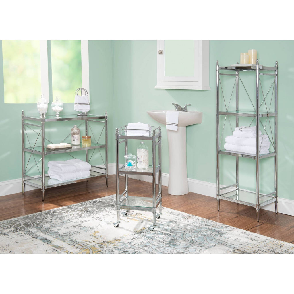 Chrome and Glass Cart G2176