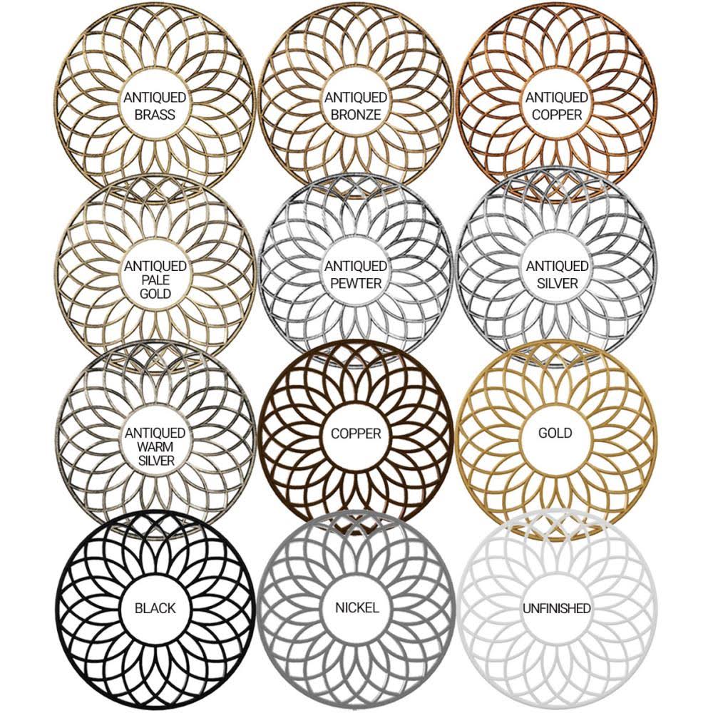 28x22OD x 10 1/8x22ID x 3/4x22P PVC Pierced Ceiling Medallion U4077
