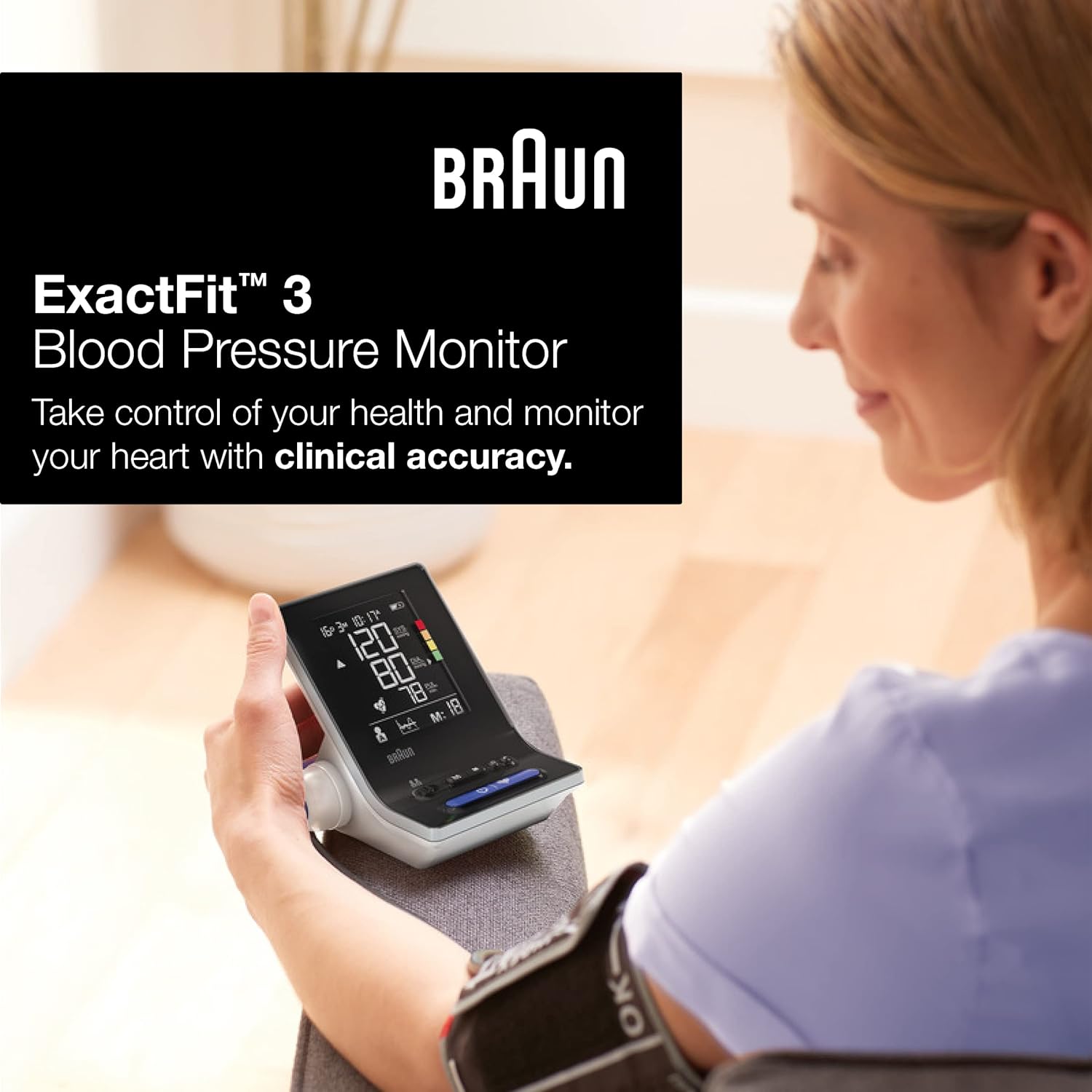Upper Arm Blood Pressure Monitor with 2 Cuff Sizes Z898501