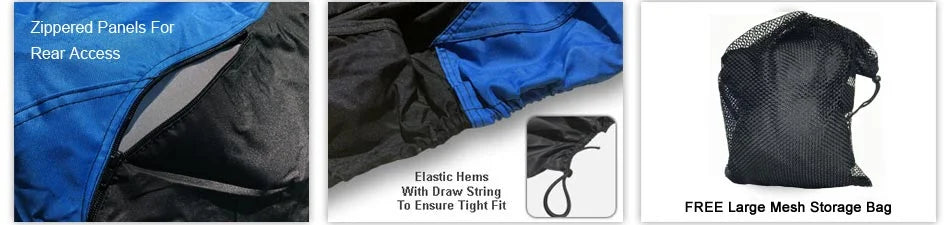 Blue / Black Jet Ski Cover with Trailer Straps and Storage Bag P51599