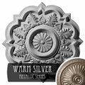 20 1/4 inch x 1 1/2 inch Hand-Painted Warm Silver Ceiling Medallion D9904