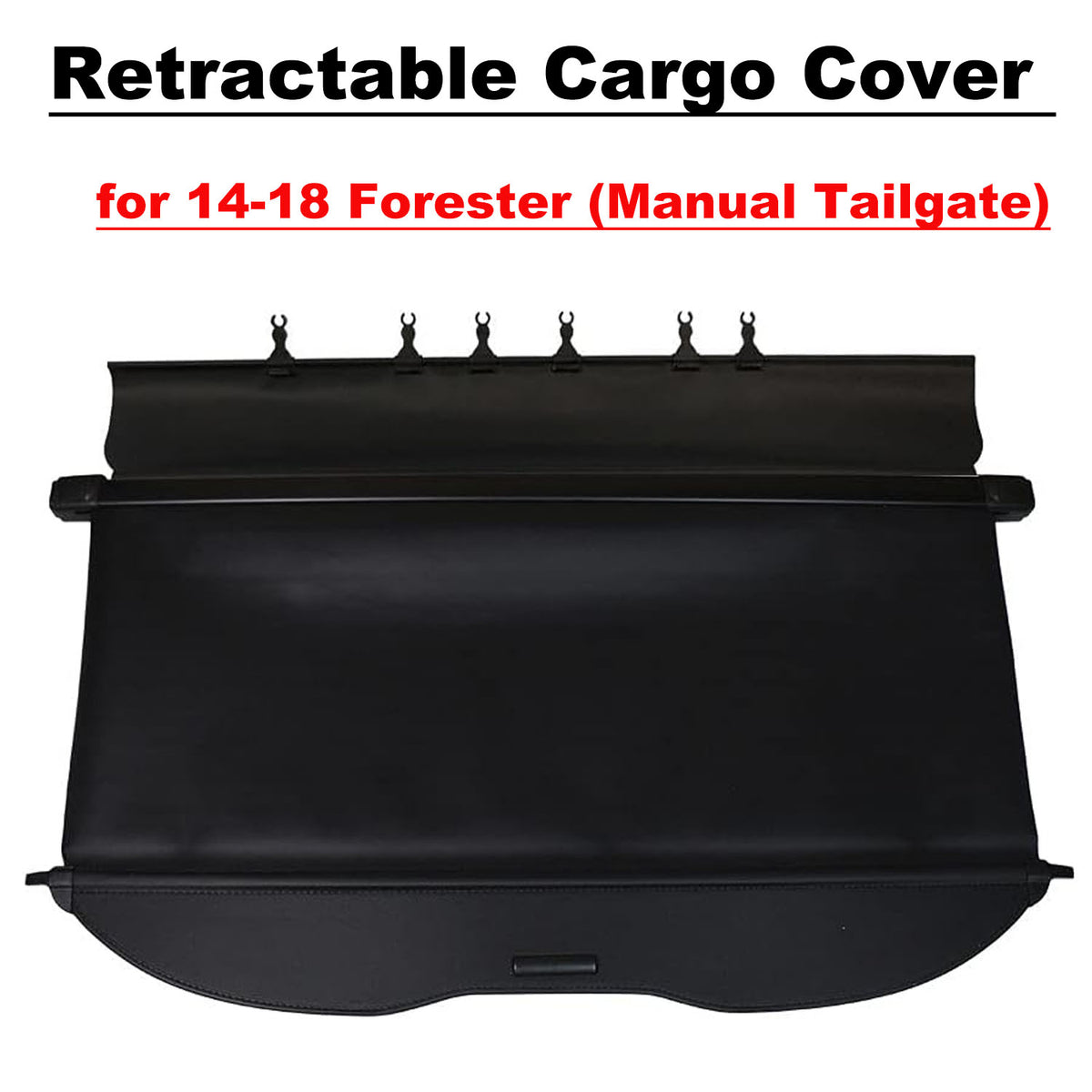 Retractable Cargo Cover for Subaru Forester SUV, Black Rear Trunk Privacy Shade O316