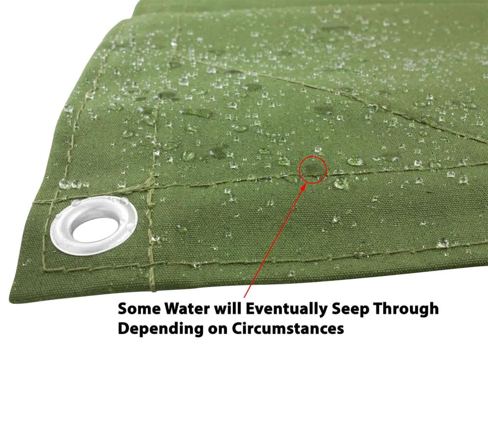 6' x 8' Green Canvas Tarp 12oz Water Resistant V69332
