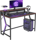 Carbon Fiber Surface Gaming Desk with Monitor Stand J473125