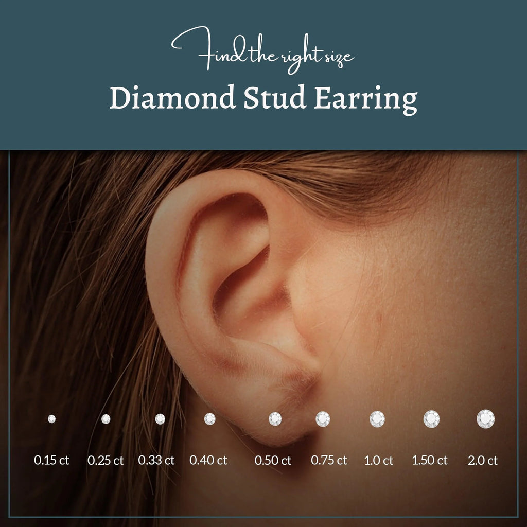 1/2 Ctw Lab-Grown Diamond Stud Earrings 14k White Gold Q39207