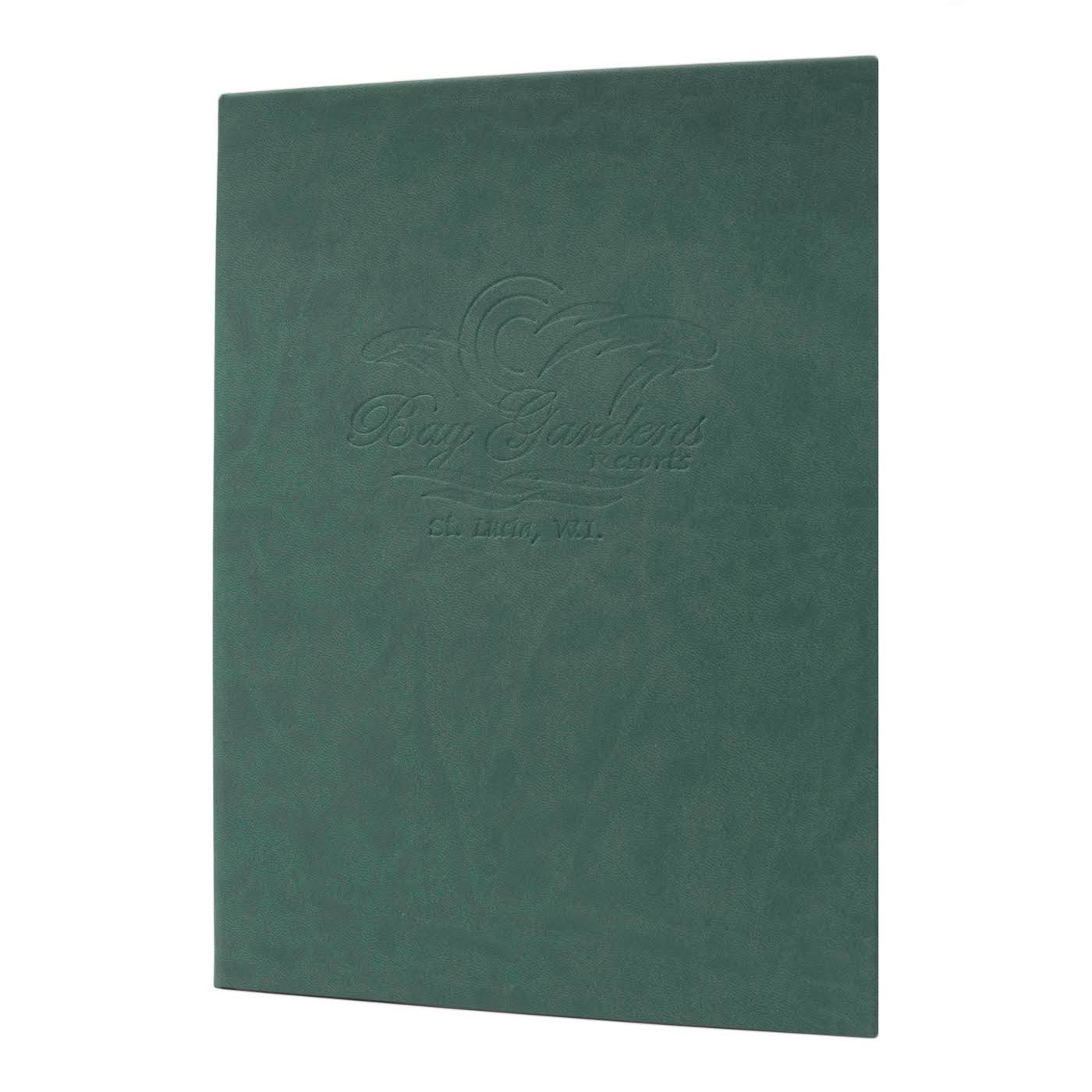 Deep Green Plush Casebound Menu, 8 x 11 R956658