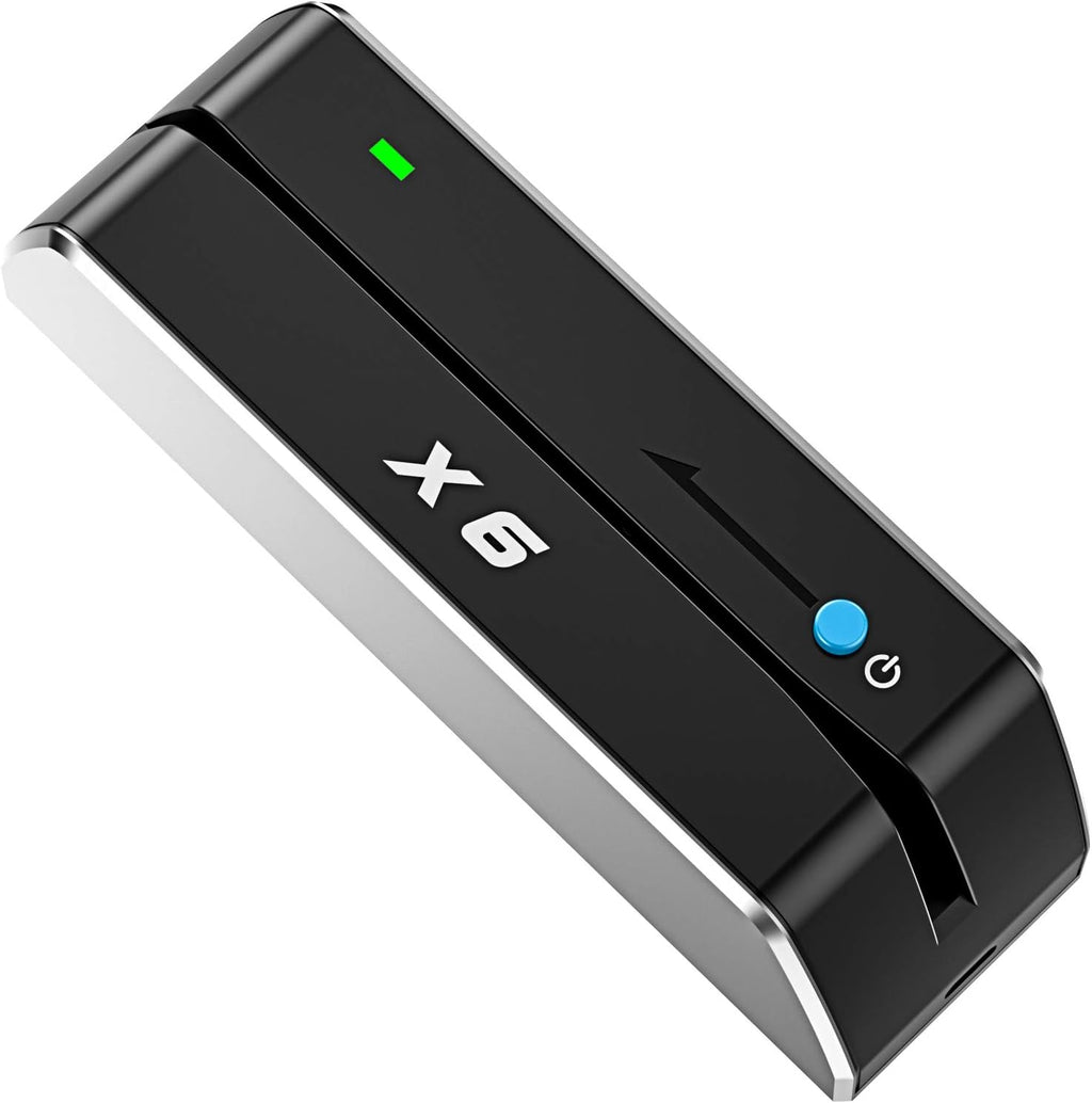 X6 BT Bluetooth Magnetic Card Reader Writer USB 3 Tracks Swipe Encoder P291