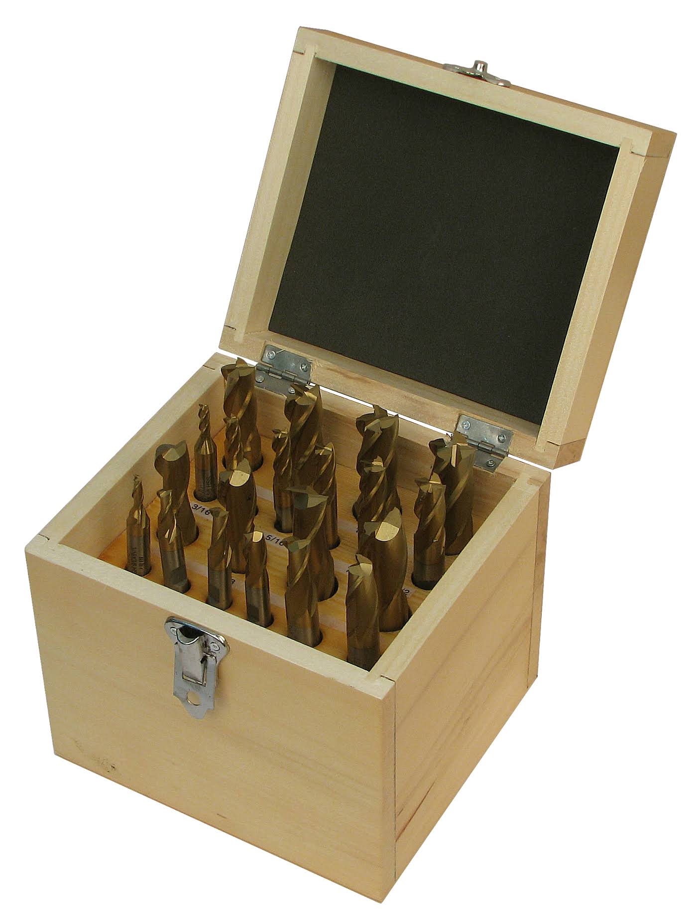 20 Piece Tin-Coated Double End Mill Set K902