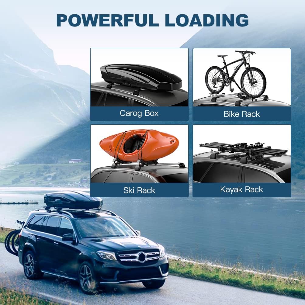 Roof Rack Crossbars Aluminum Rails D1309