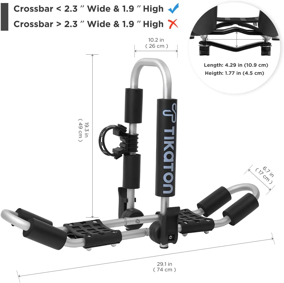 Foldable Kayak Car Rack with 4pcs Straps R12758