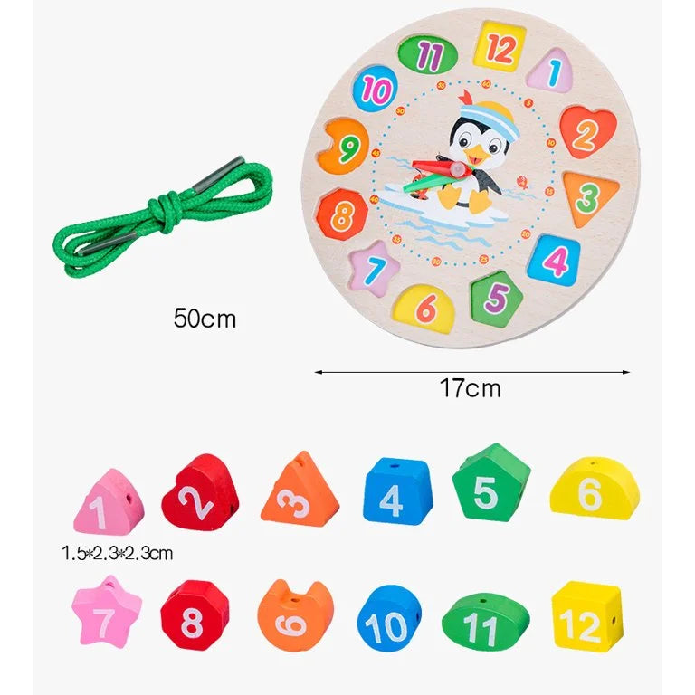 Wooden Shape Sorting Clock Toy F230
