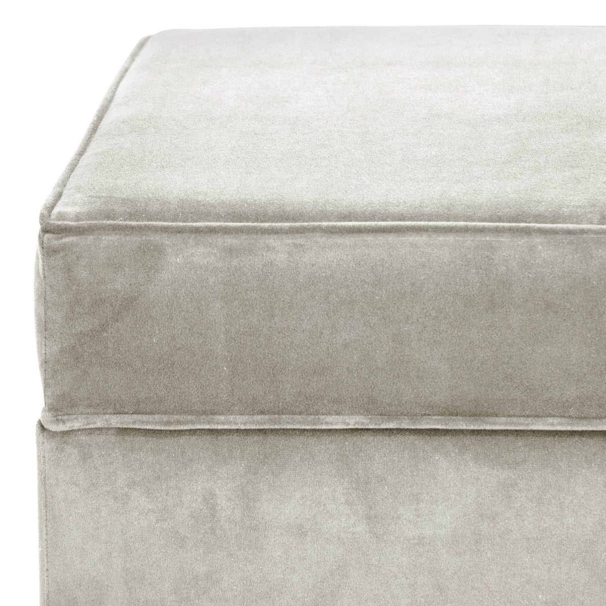 Velvet Storage Bench Light Gray I995643