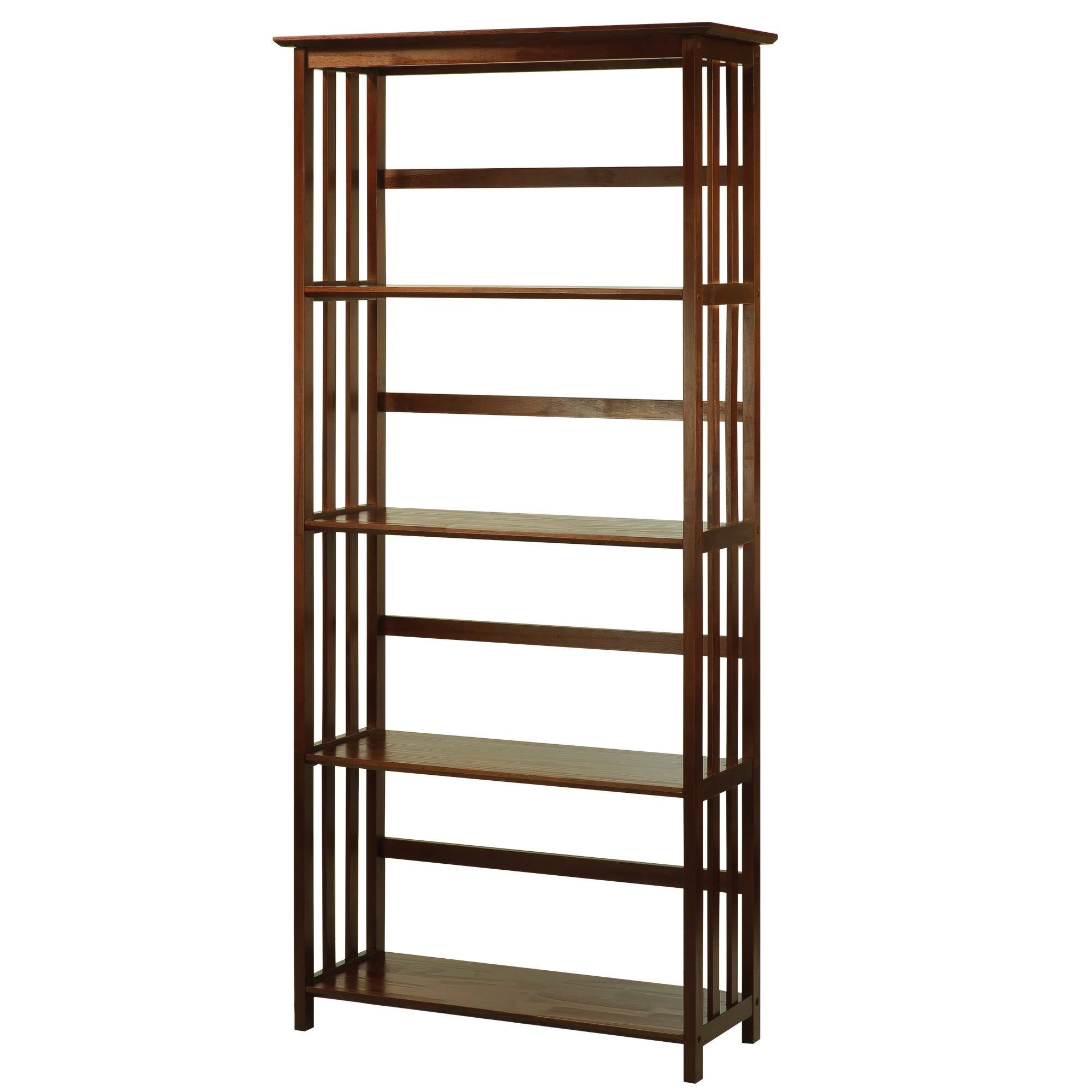 5-Shelf Bookcase, Walnut V939612