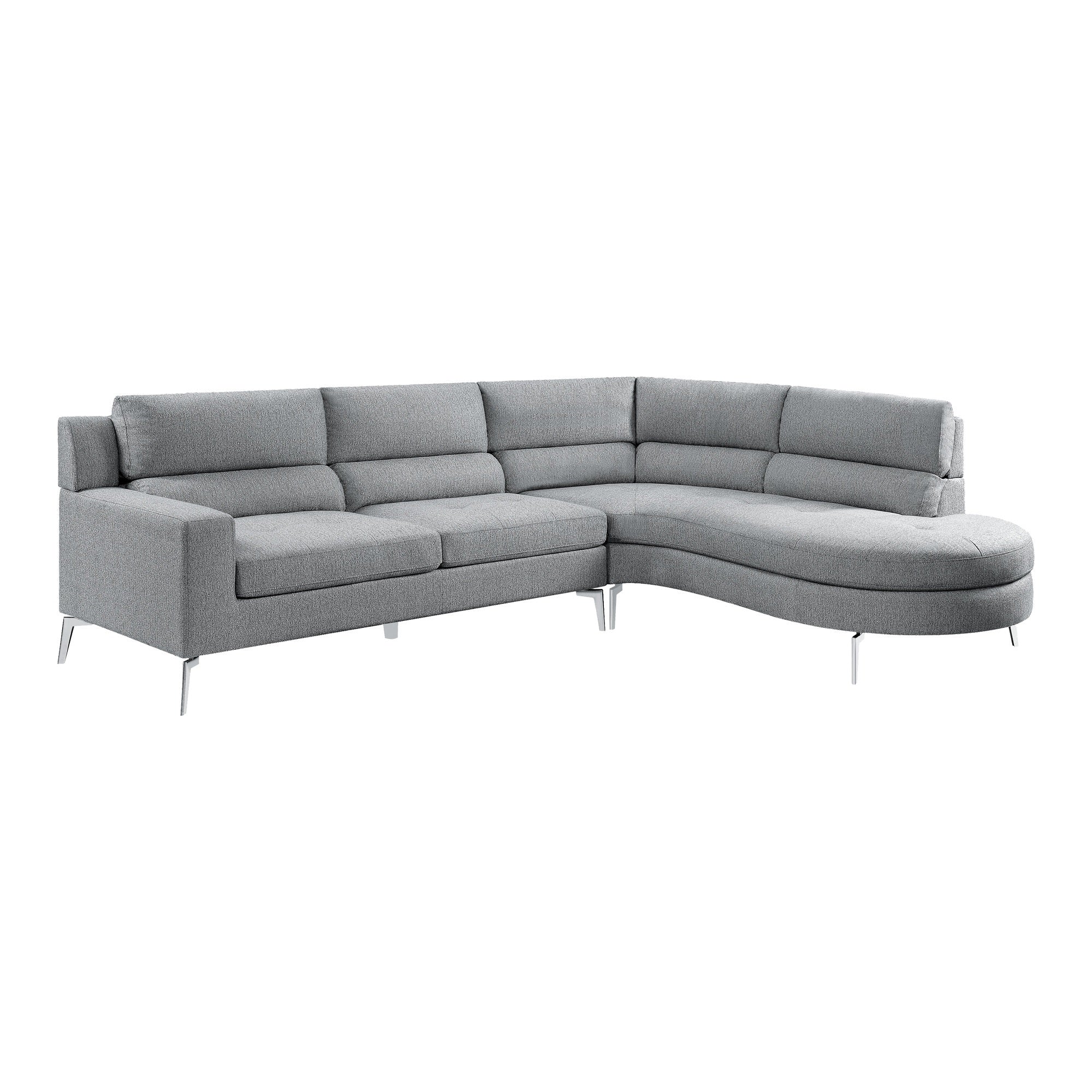 Gray 2-Piece Sectional Sofa with Right Chaise K547873