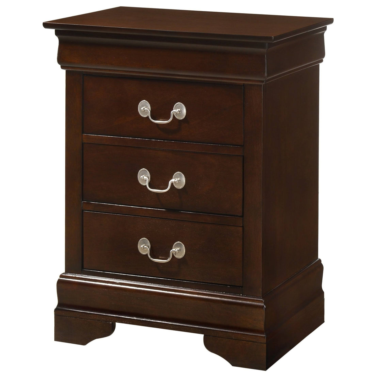 Cappuccino 3-Drawer Nightstand D759522