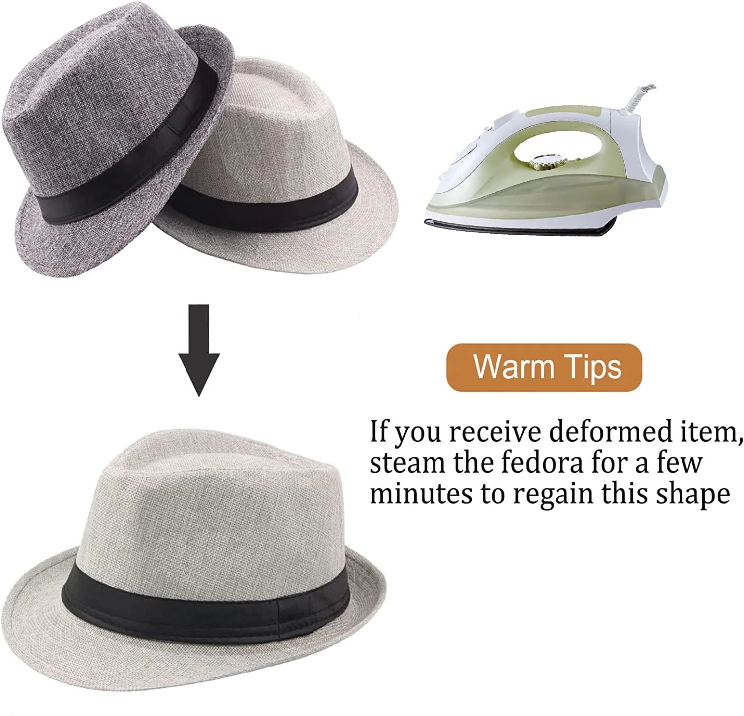 5 Pack Multicolor Short Brim Sun Hat Panama Cap O629