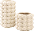 White Ceramic Vases, Set of 2 Y445687