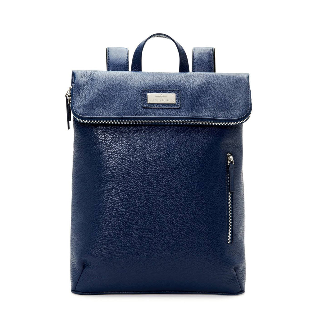 Light Navy Leather Boots M9480