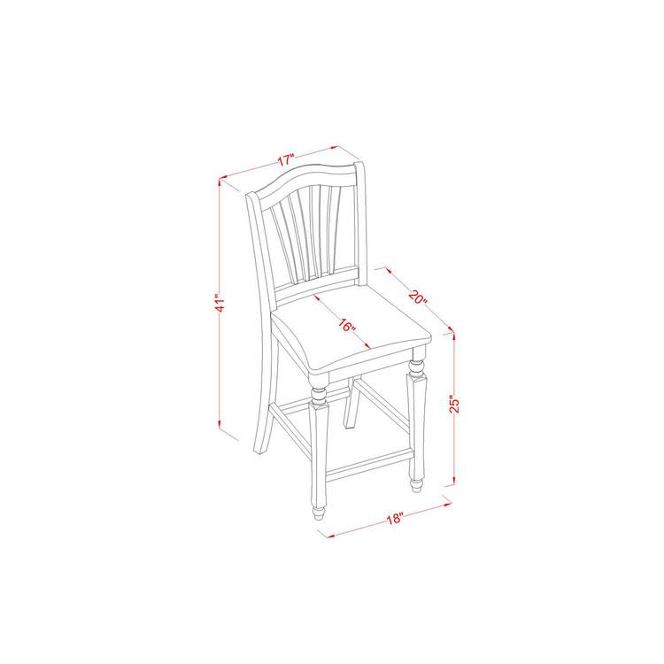 3 PC Dining Counter Height Set with Table and 2 Stools U12008