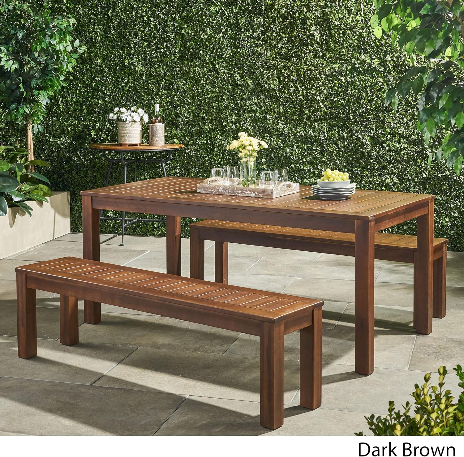 Dark Brown Acacia Wood Picnic Set Z228