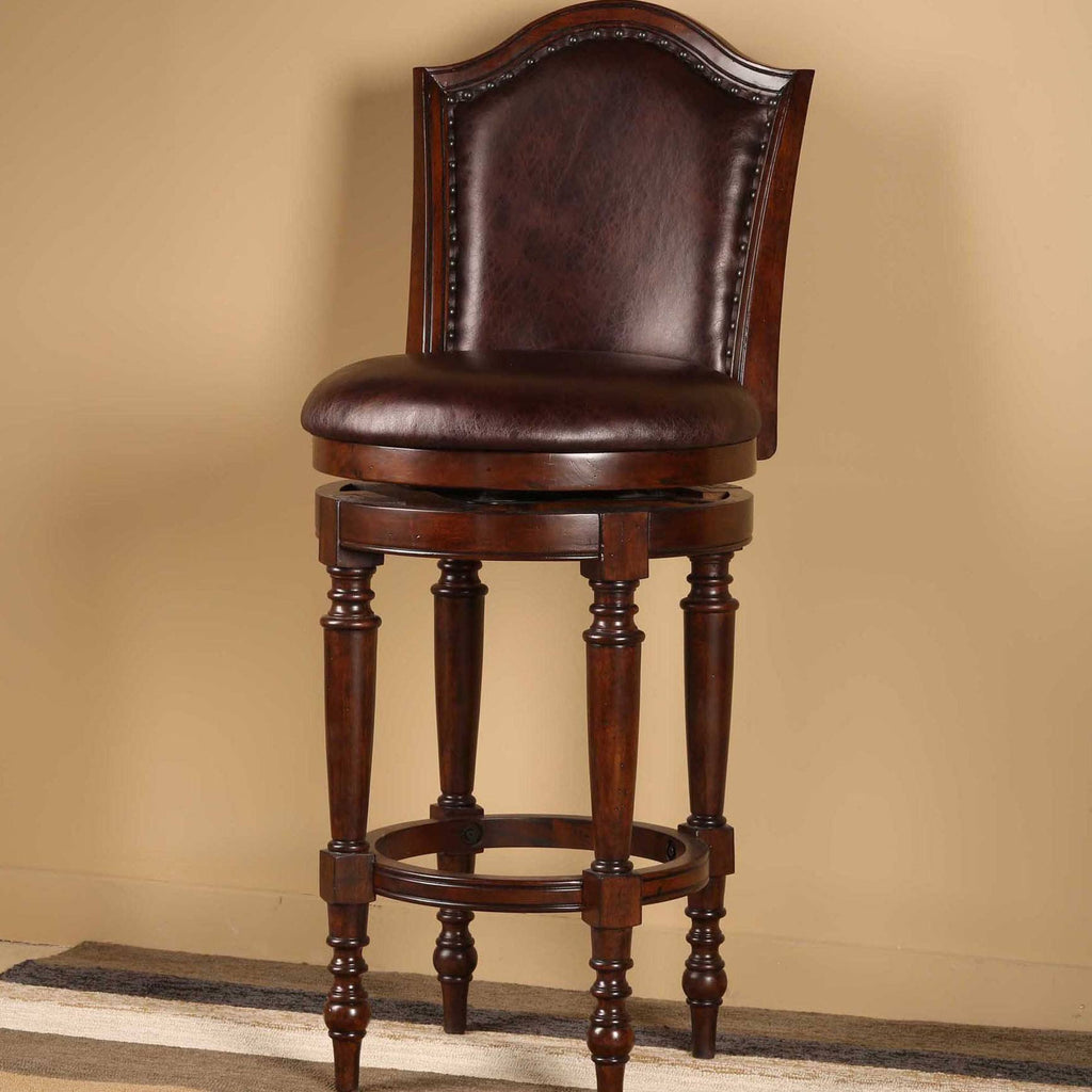 Brown Cherry Swivel Counter Stool H881909