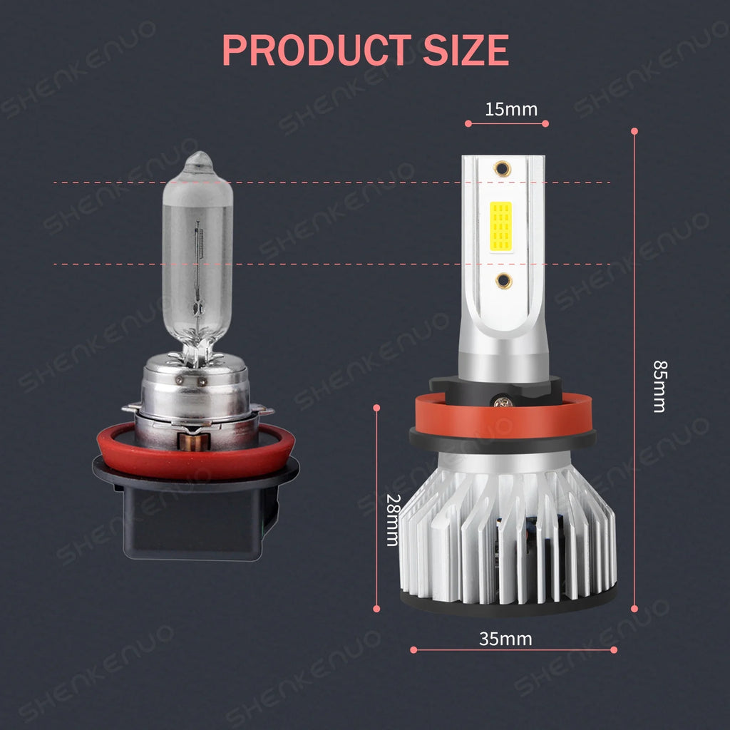 LED Headlight Bulbs Kit High Low Beam Fog Light F22407