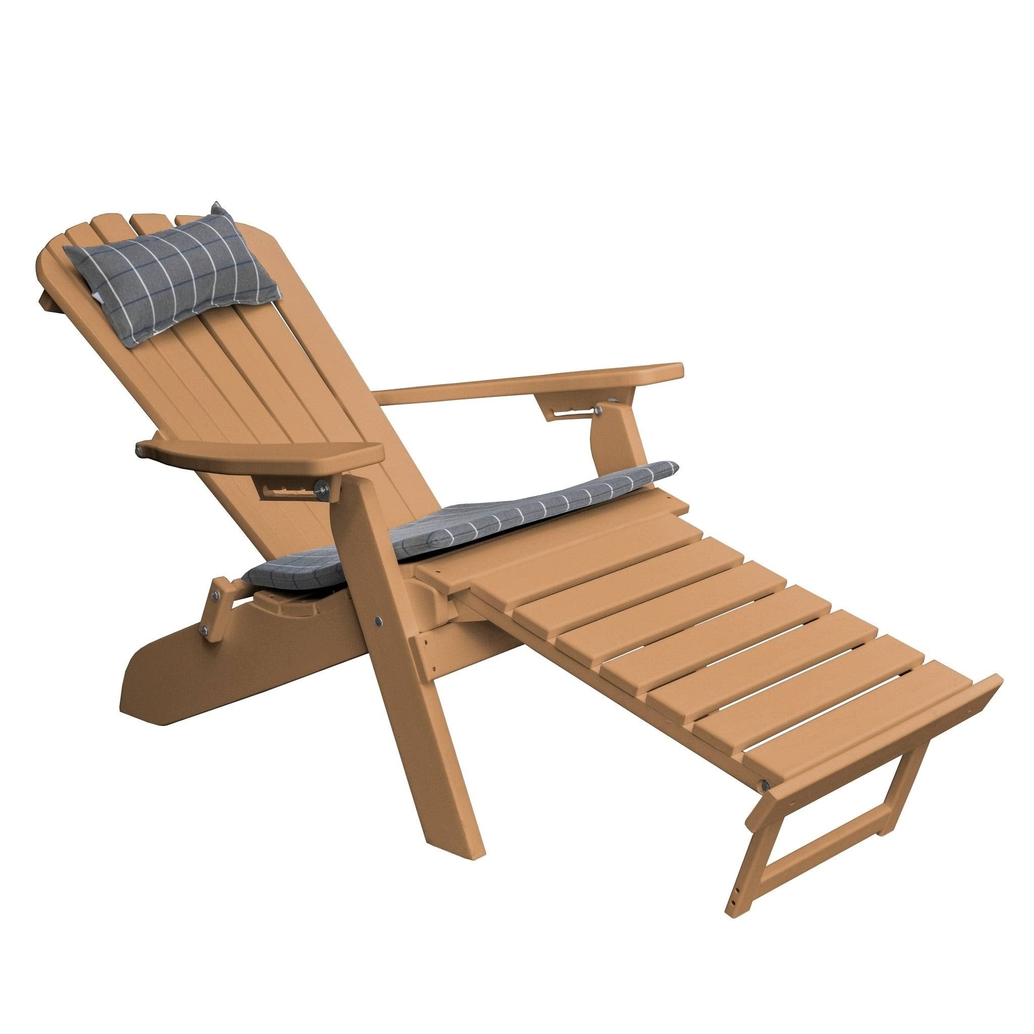 Recycled Plastic Adirondack Chair with Ottoman J3653