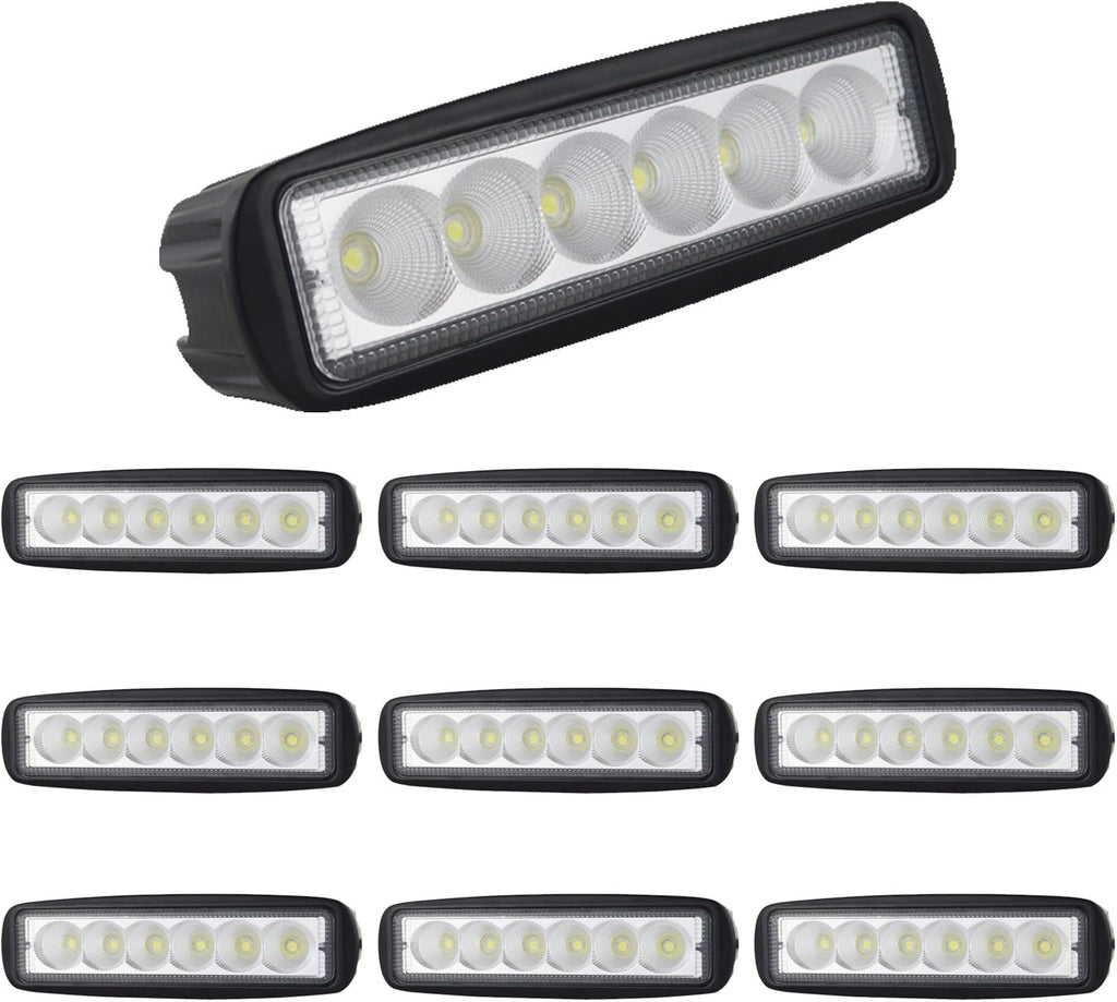 10 Pieces 6 inch 18W LED Work Light Bar Y837