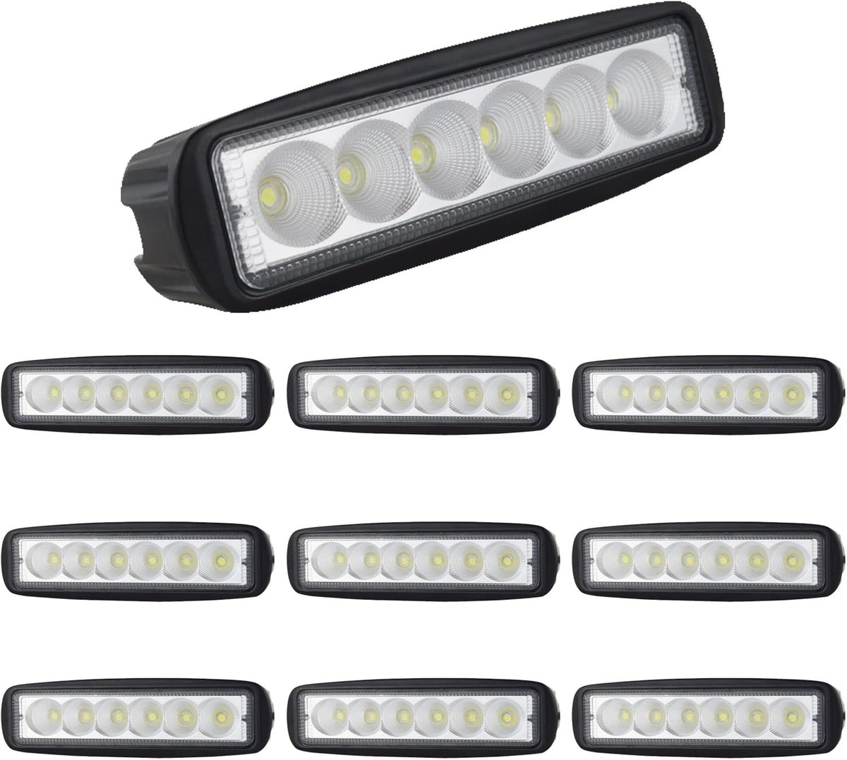 10 Pieces 6 inch 18W LED Work Light Bar Y837