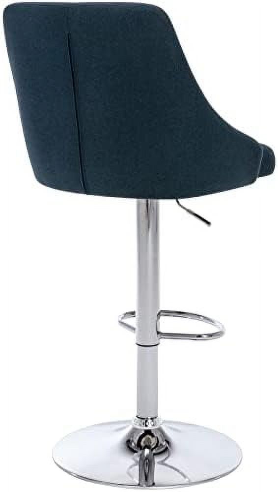 Adjustable Fabric Tufted Swivel Barstool with Back L5214