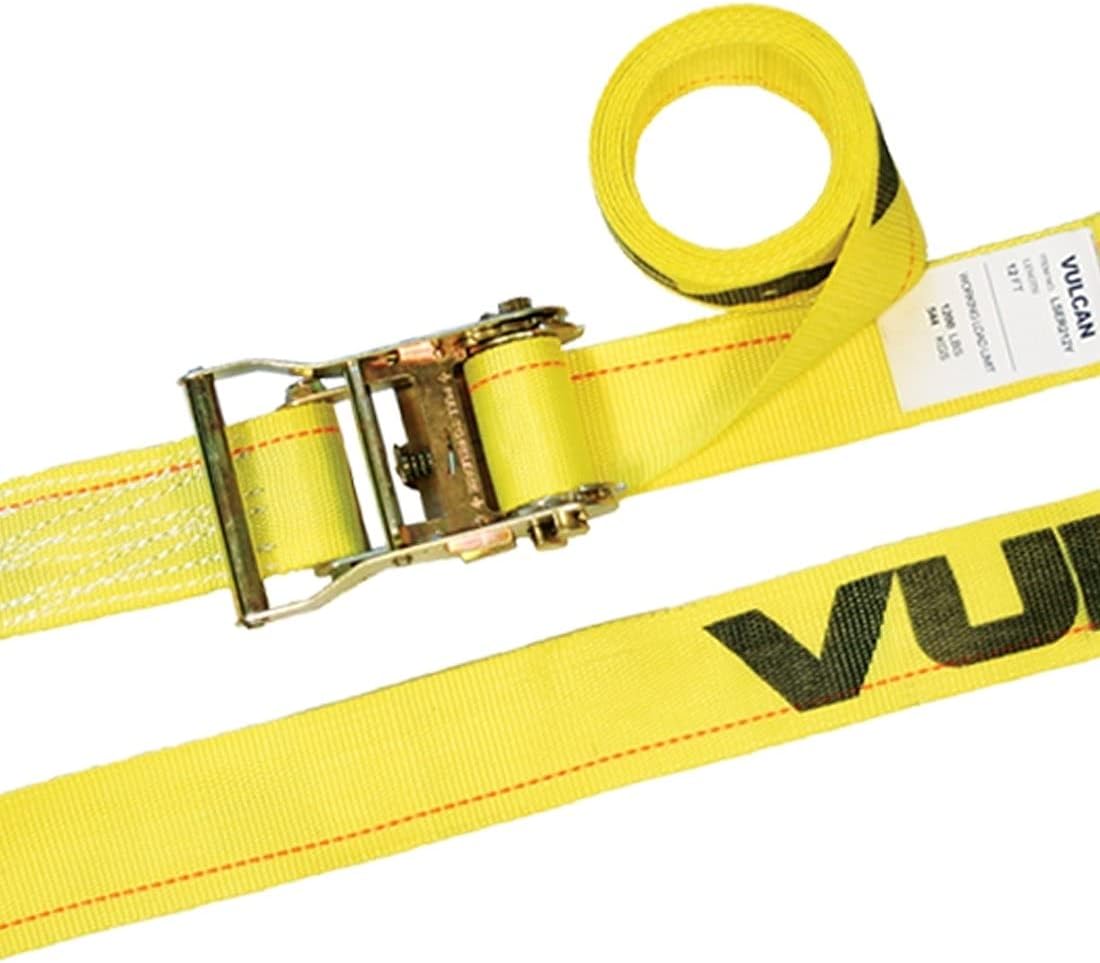 Ratchet Strap for E Track, 12 Foot, 6 Pack, Yellow, 1,333 Pound Safe Working Load N13263