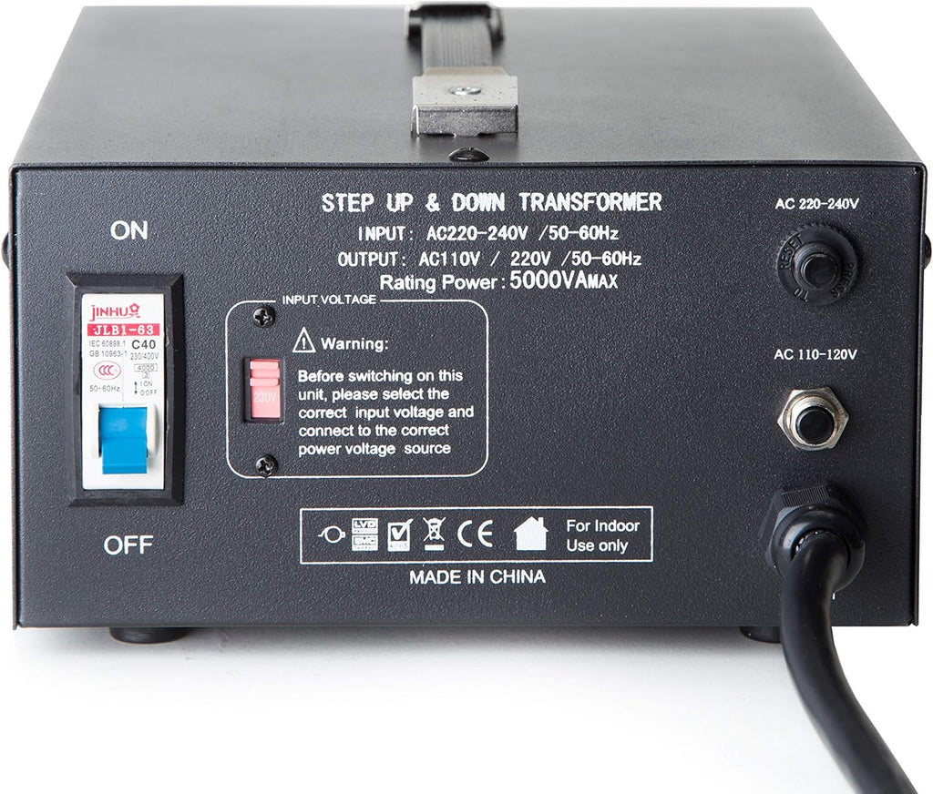 Voltage Converter Transformer 5000-Watt 110V/220V E4169