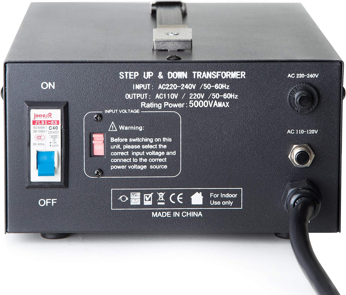 Voltage Converter Transformer 5000-Watt 110V/220V E4169