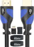 HDMI Cable 100 Feet with Built-in Signal Booster, 2 Piece Cable Ties, 2 Piece HDMI Adapters V66793
