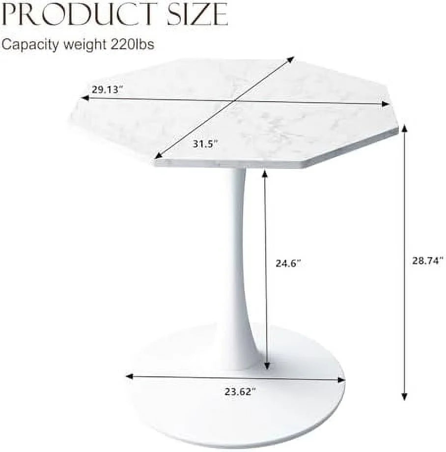 Octagonal Dining Table with MDF Table Top Metal Base B33294