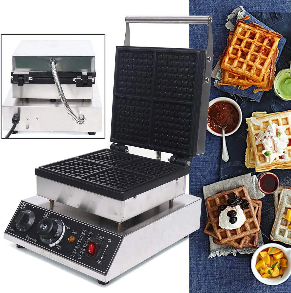 2000W Nonstick 4PCs Commercial Waffle Maker M29643