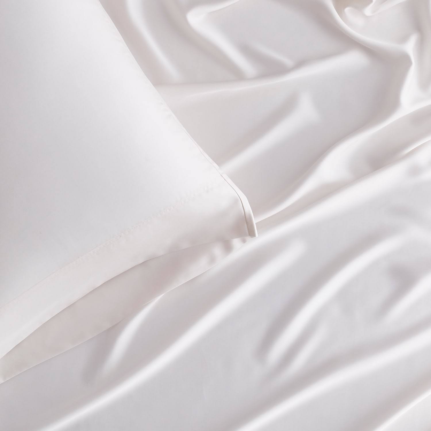 Beige King Tencel Lyocell Sateen Flat Sheet P783