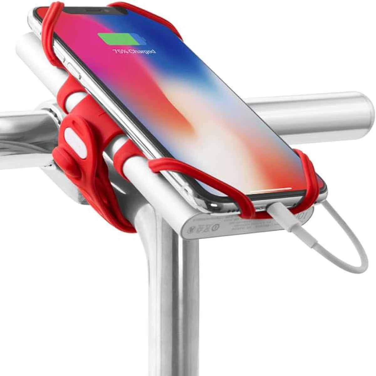 Bike Tie Pro Pack-Red 2-in-1 Phone + PowerBank Holder for Bicycle Motorcycle V385