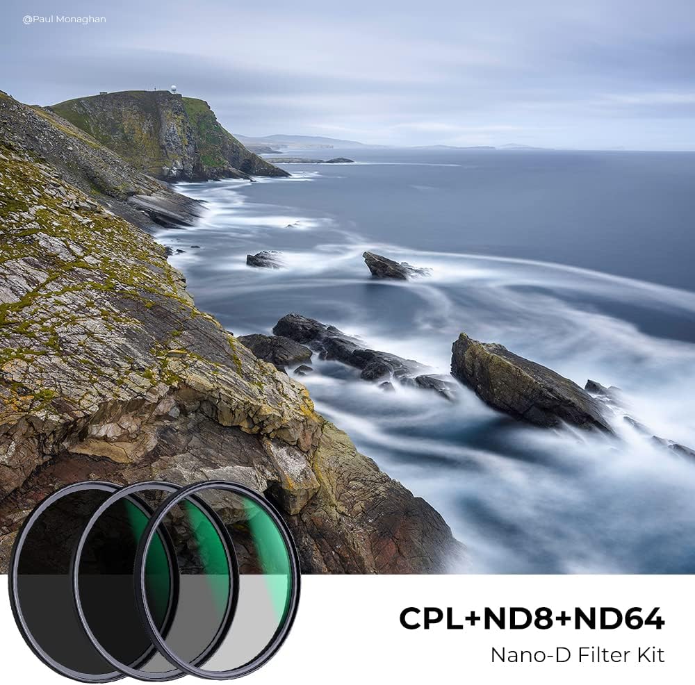 67mm Neutral Density ND8 ND64 CPL Circular Polarizer Filter Set with Multi-Layer Coatings U22095