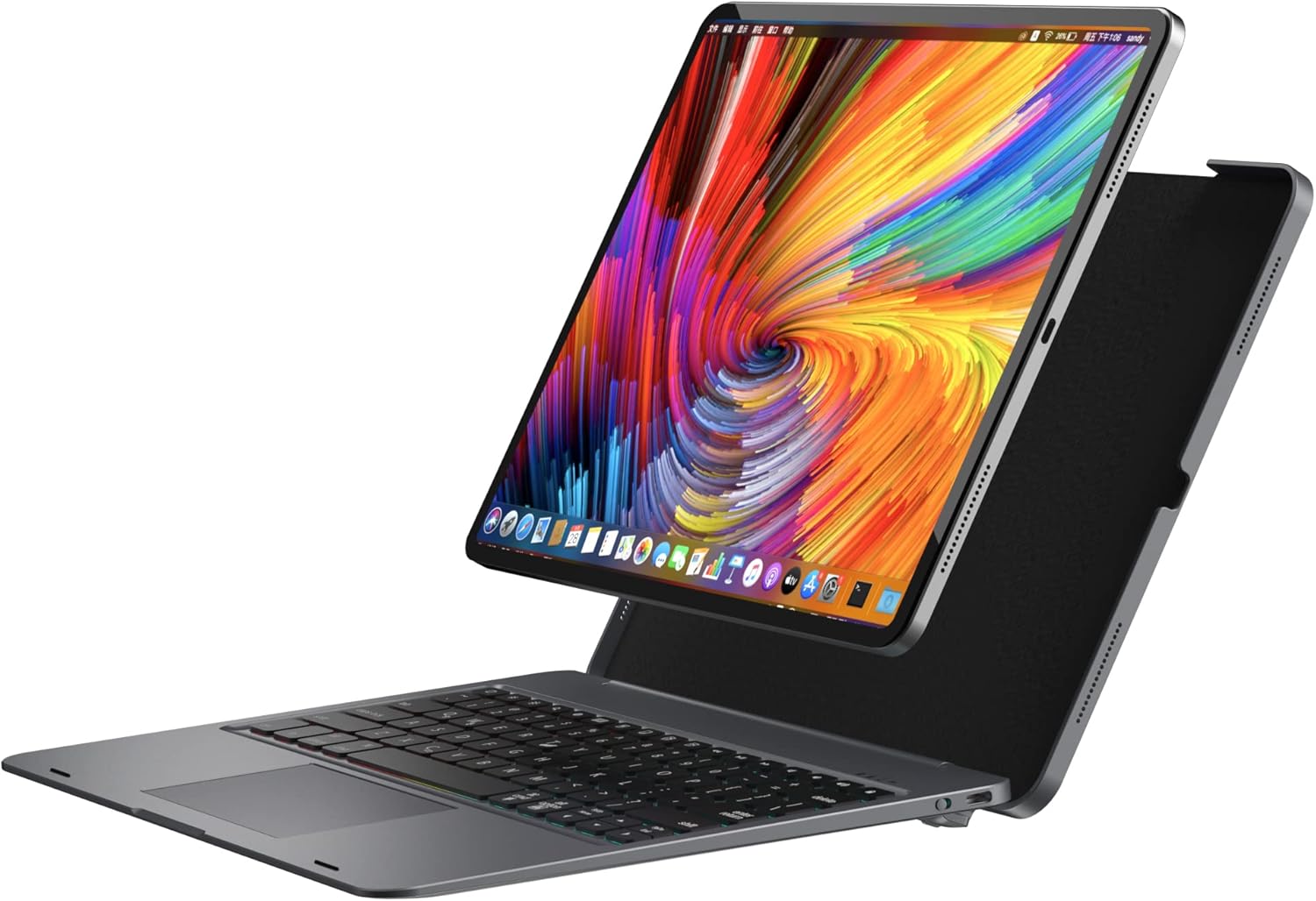 Keyboard Case for iPad Pro 12.9 inch with Trackpad, Detachable Bluetooth Keyboard Case V16488