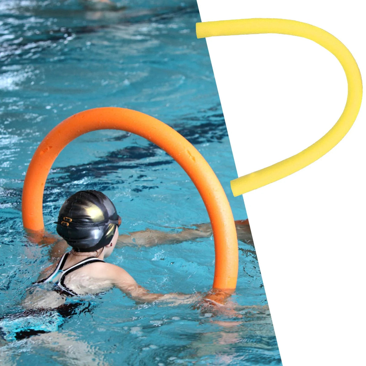 Yellow Hollow Foam Swimming Pool Noodle R8884