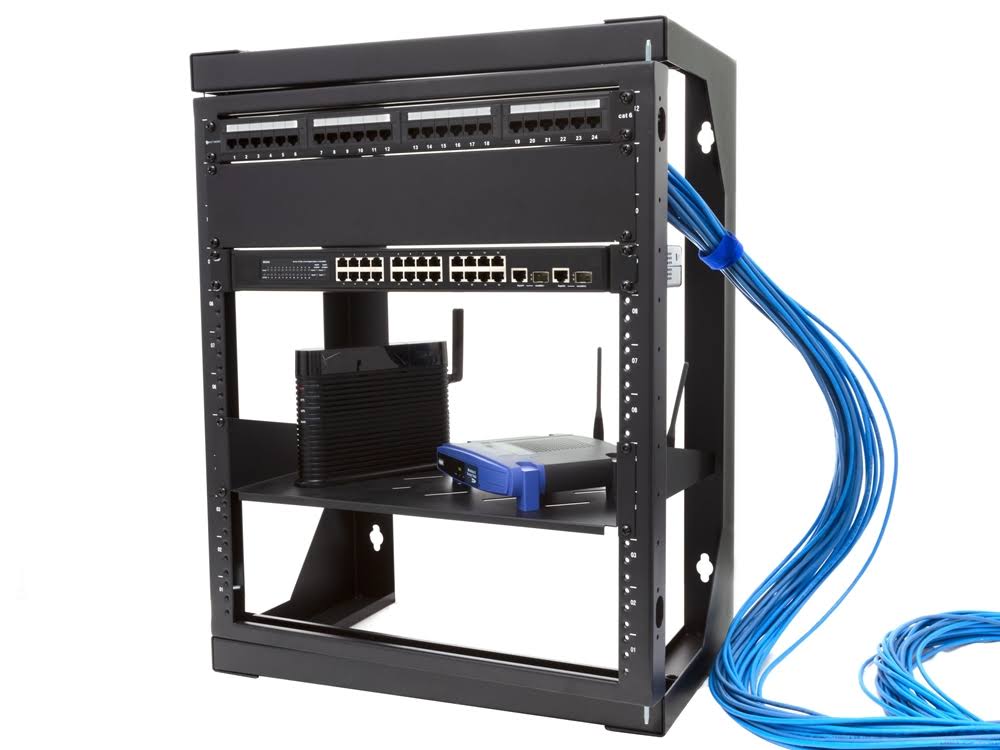 Open Frame Swing Out Wall Mount Rack, 12 Inches Deep E100720