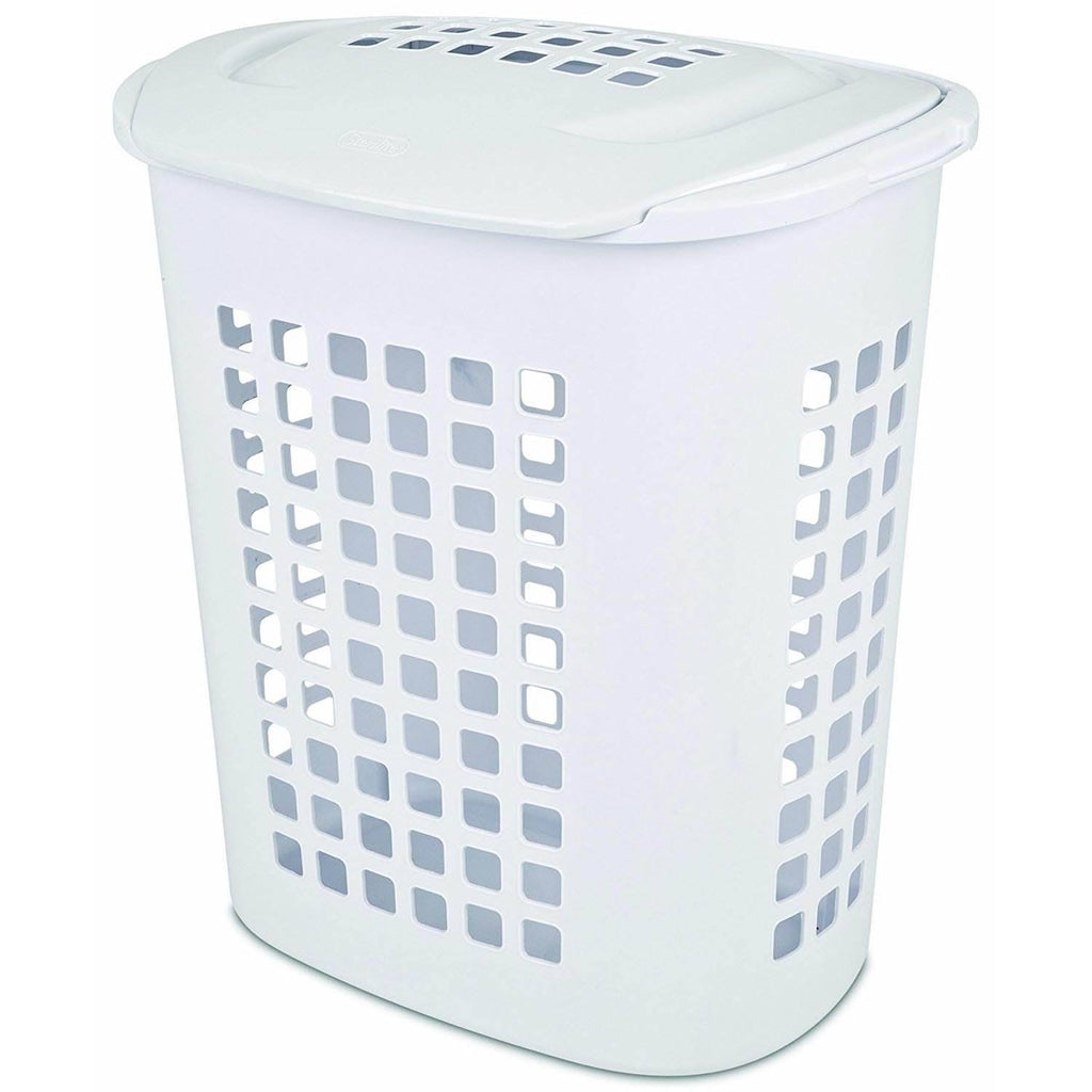 White 81 Liter Laundry Basket Hamper (6 Pack) S28974