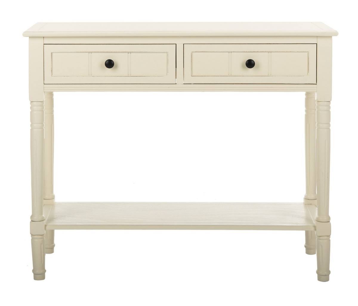 2 Drawer Distressed Cream Console S33203