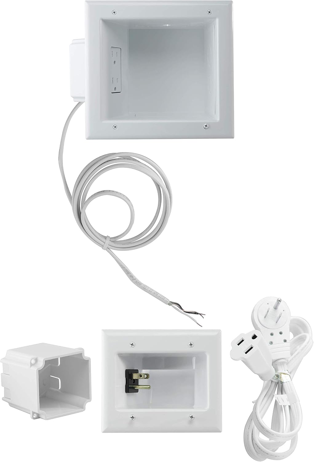 Flat Screen TV Cable Concealer Kit with Power Solution F875834