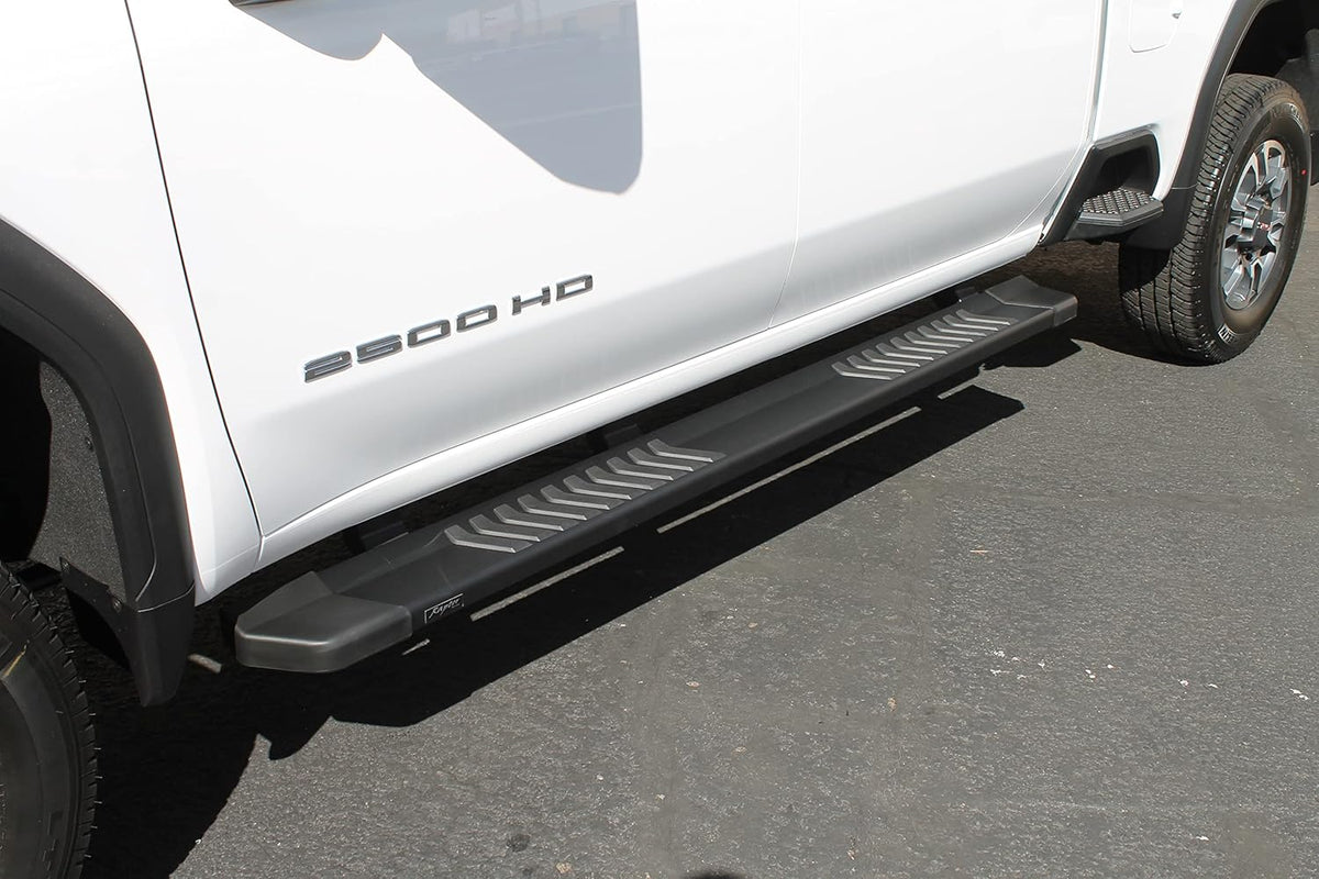 6 inch Black Textured Running Boards with Bracket Covers J998