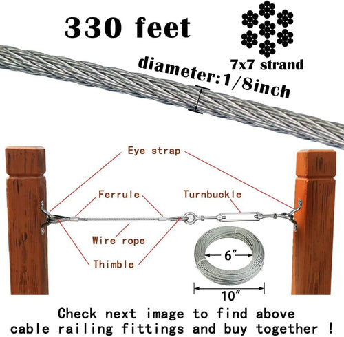1/8 Galvanized Steel Wire Rope Cable for Railing Q381