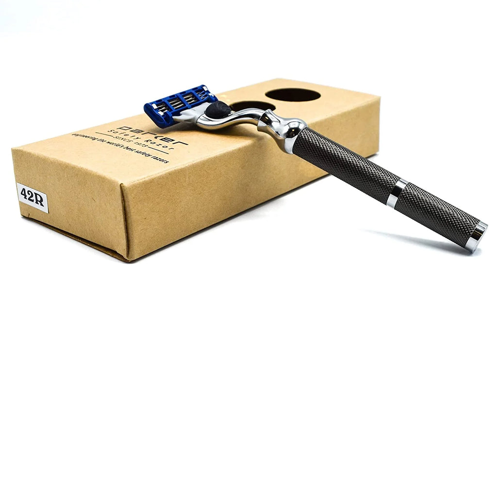 Heavyweight All-Metal Triple Blade Razor with One Gillette Mach 3 Razor Blade L5901
